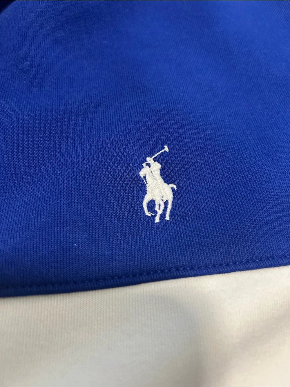 Polo by Ralph Lauren Men’s Blue/White/Black Colorblock Track Jacket